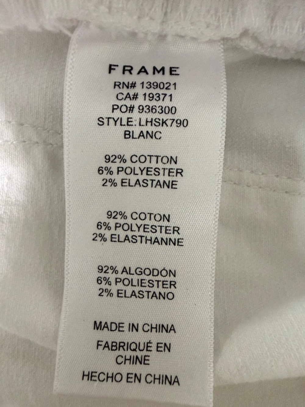 FRAME Le High Skinny Denim Jeans in White - Picture 7 of 8